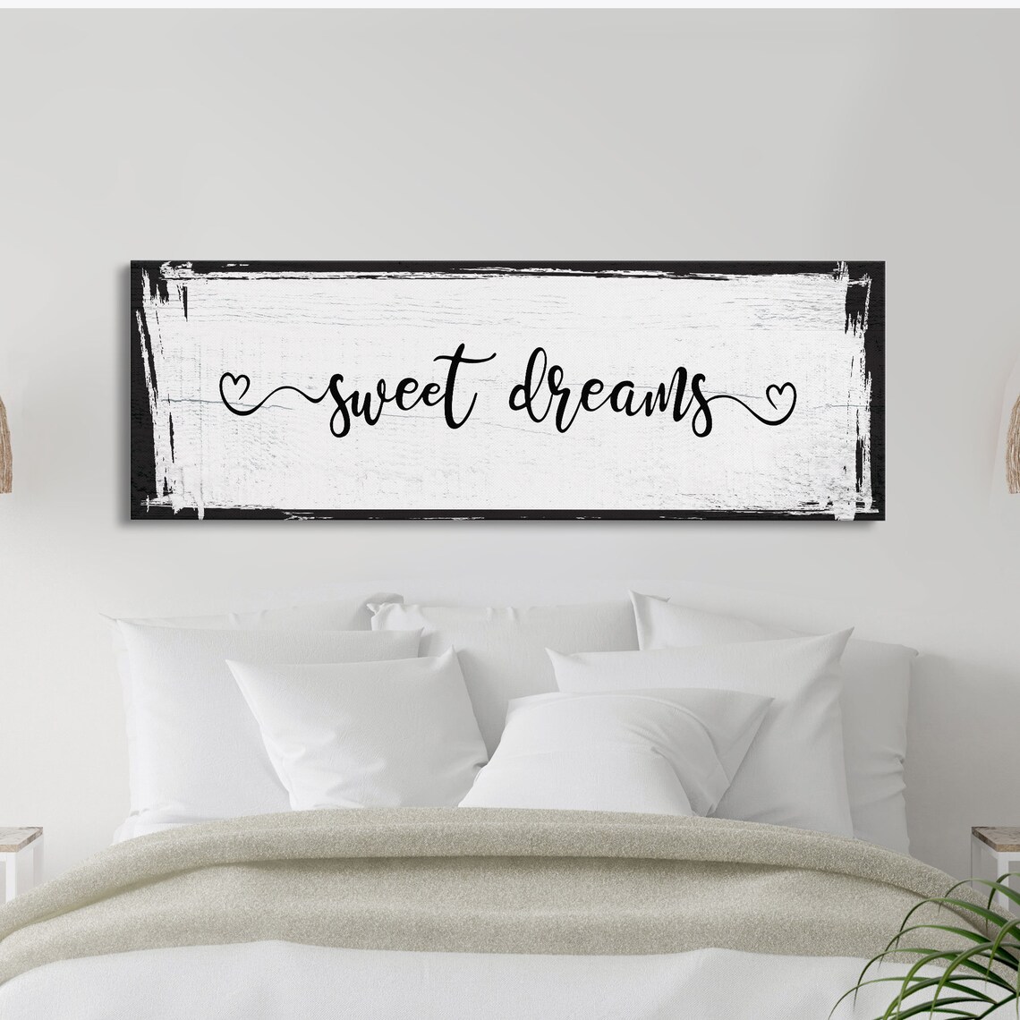 Sweet Dreams Bedroom Sign, Master Bedroom Wall Art Print - Image 2