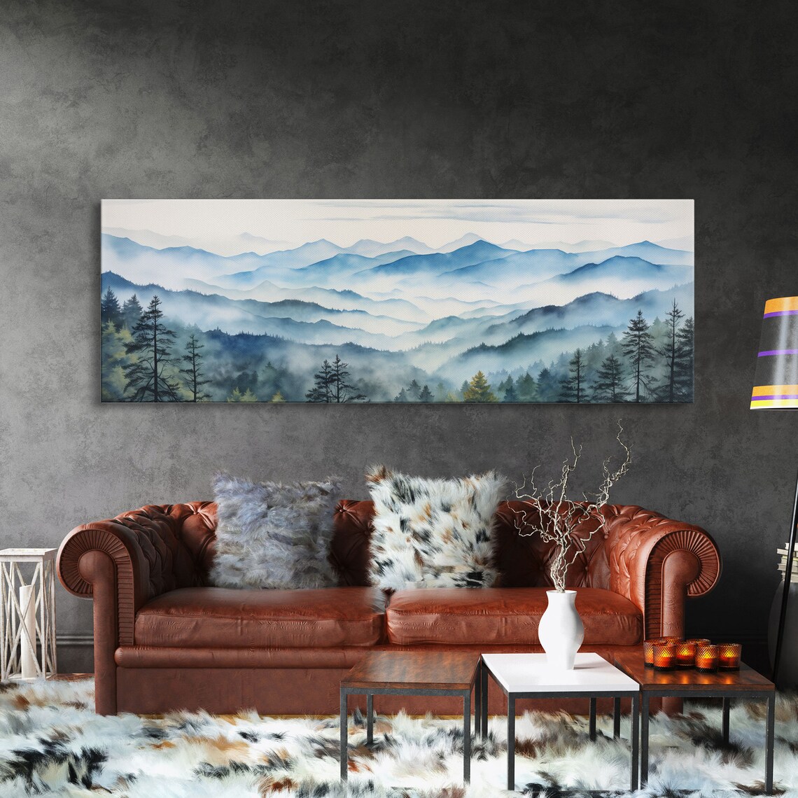 Blue Ridge Mountains National Park Watercolor Art Print - Image 3