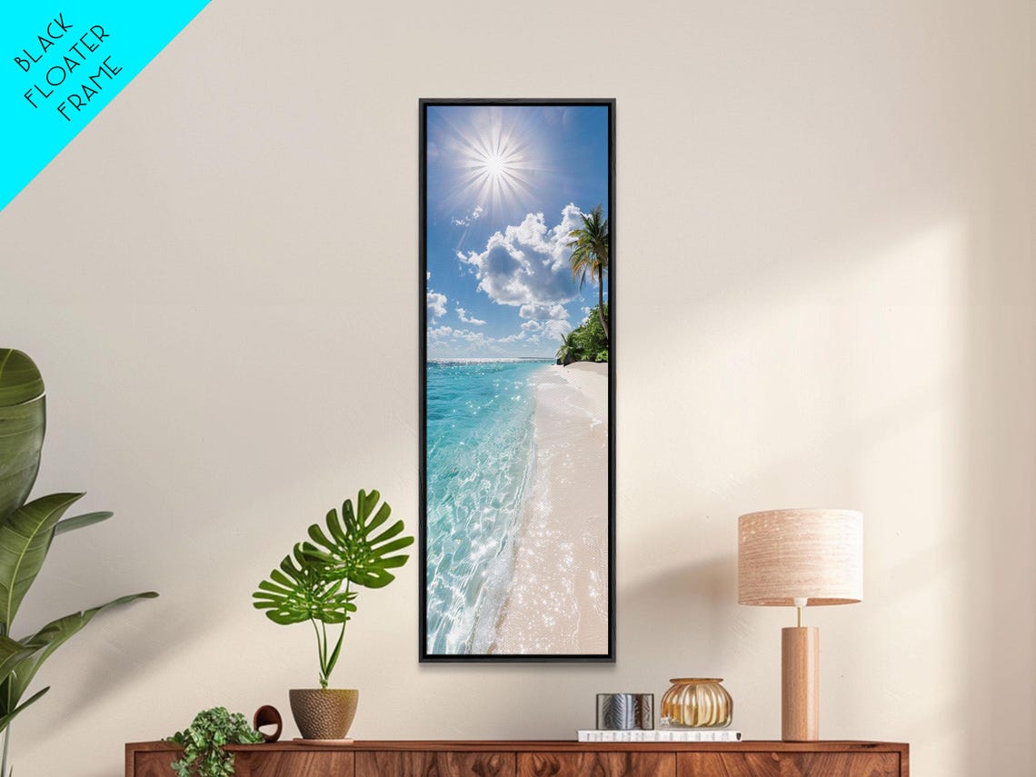 Tropical Beach Crystal Clear Turquoise Water Palm Sunny Day Poster - Image 3