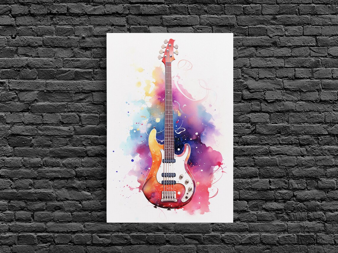Electric Guitar Graffiti Art Print, Rock N Roll Decor - Image 3