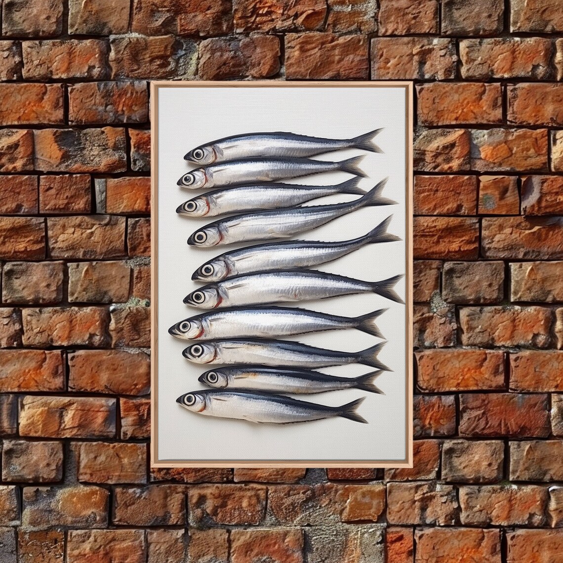 Sardines Still Life Art Print, French Kitchen Decor