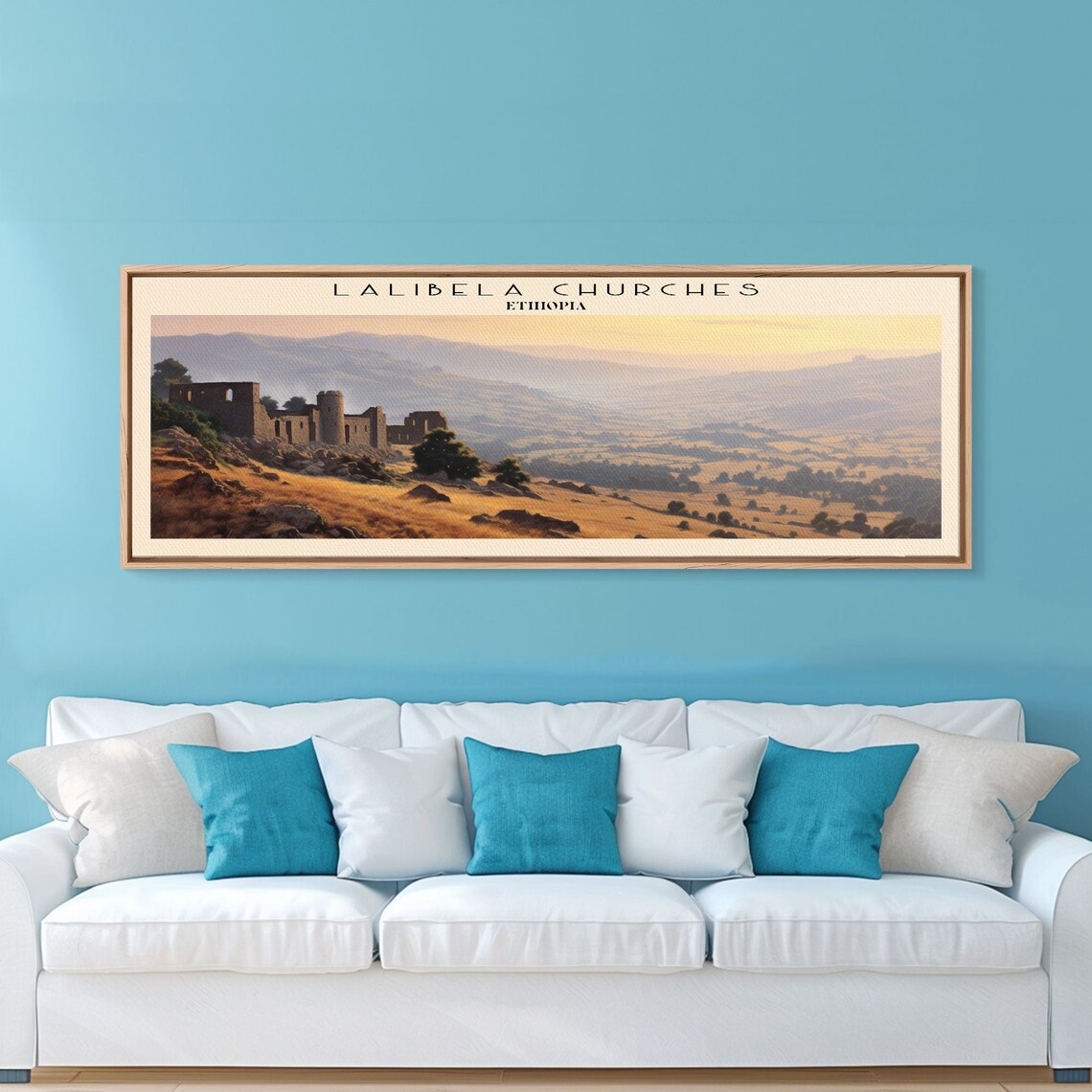 Lalibela Churches Ethiopia Rock Hewn Church Sunset Valley Travel Poster - Image 3