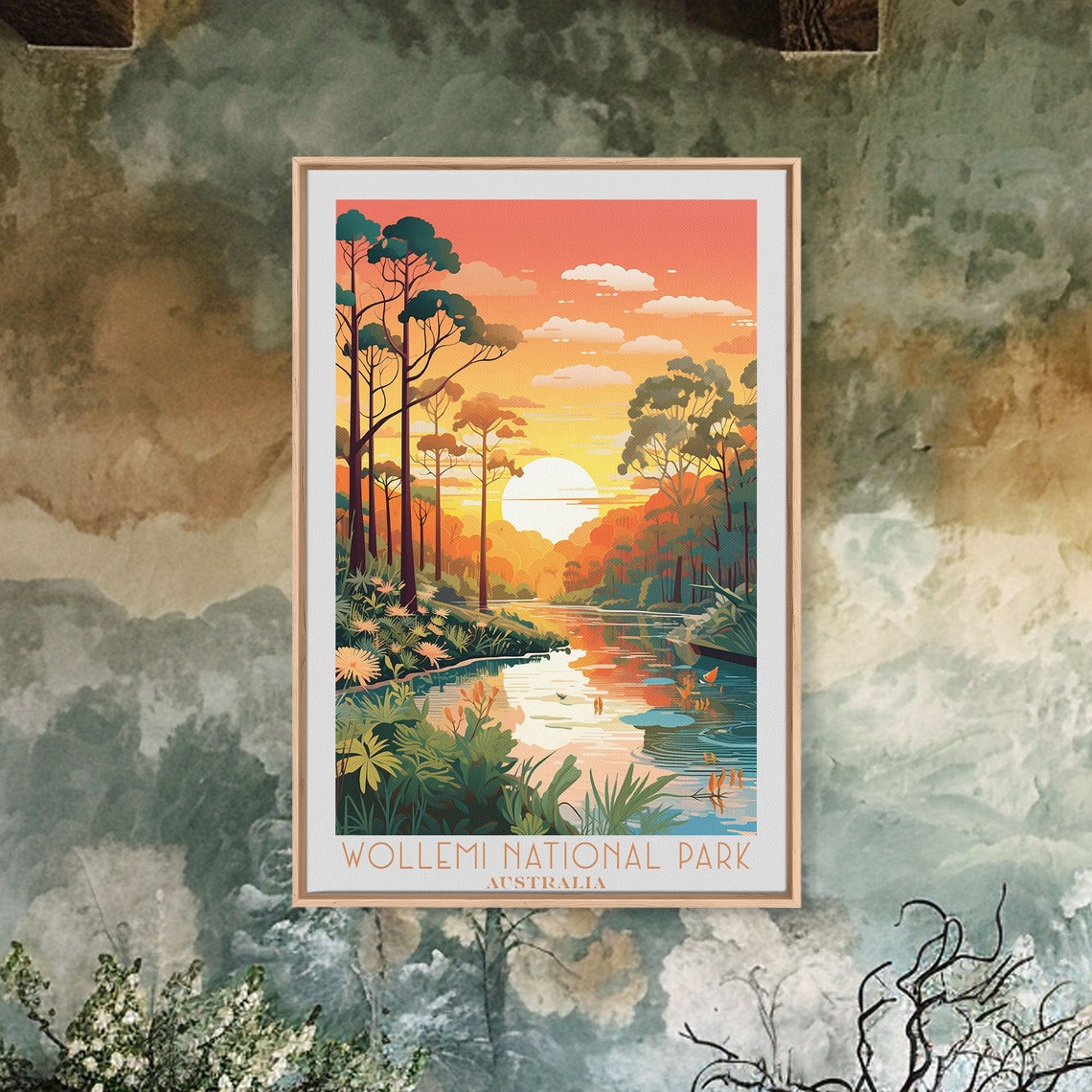 Wollemi National Park Australia Sunset River Forest View Poster