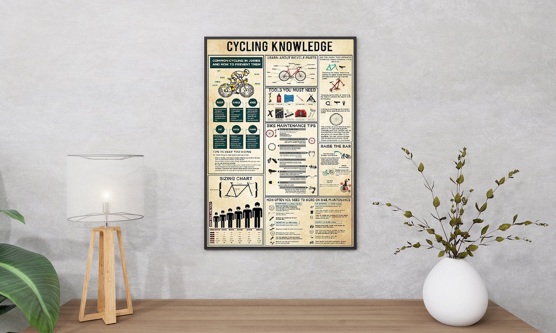Cycling Poster Bicycle Poster Cycling Art Cycling Gifts Cycling Prints Sport Poster Educational Poster Bicycle Gifts Bicycle Art - Image 2
