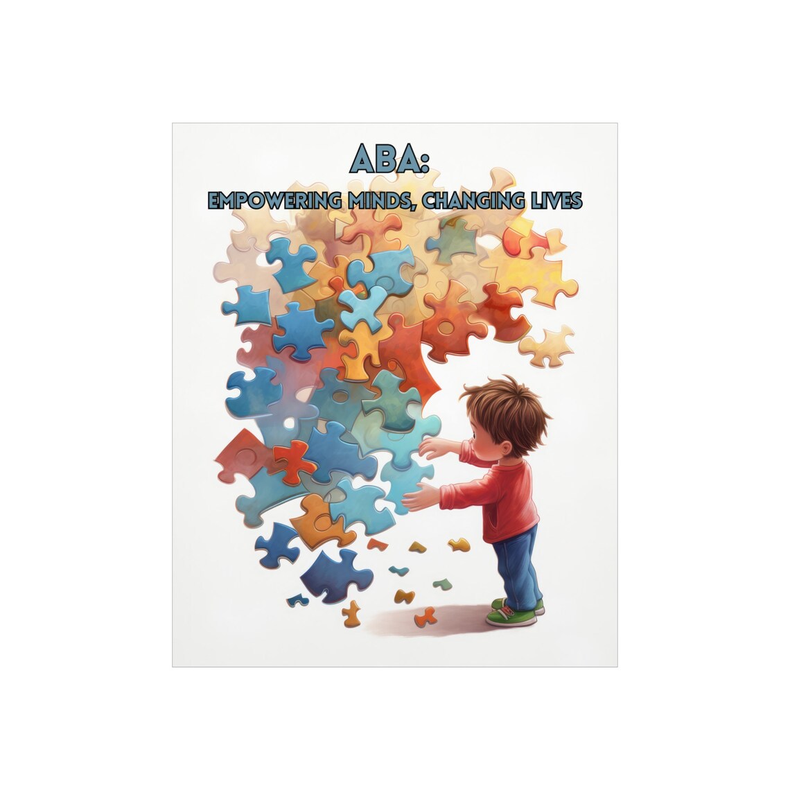 Applied Behavior Analysis Autism Support Art Print - Image 4