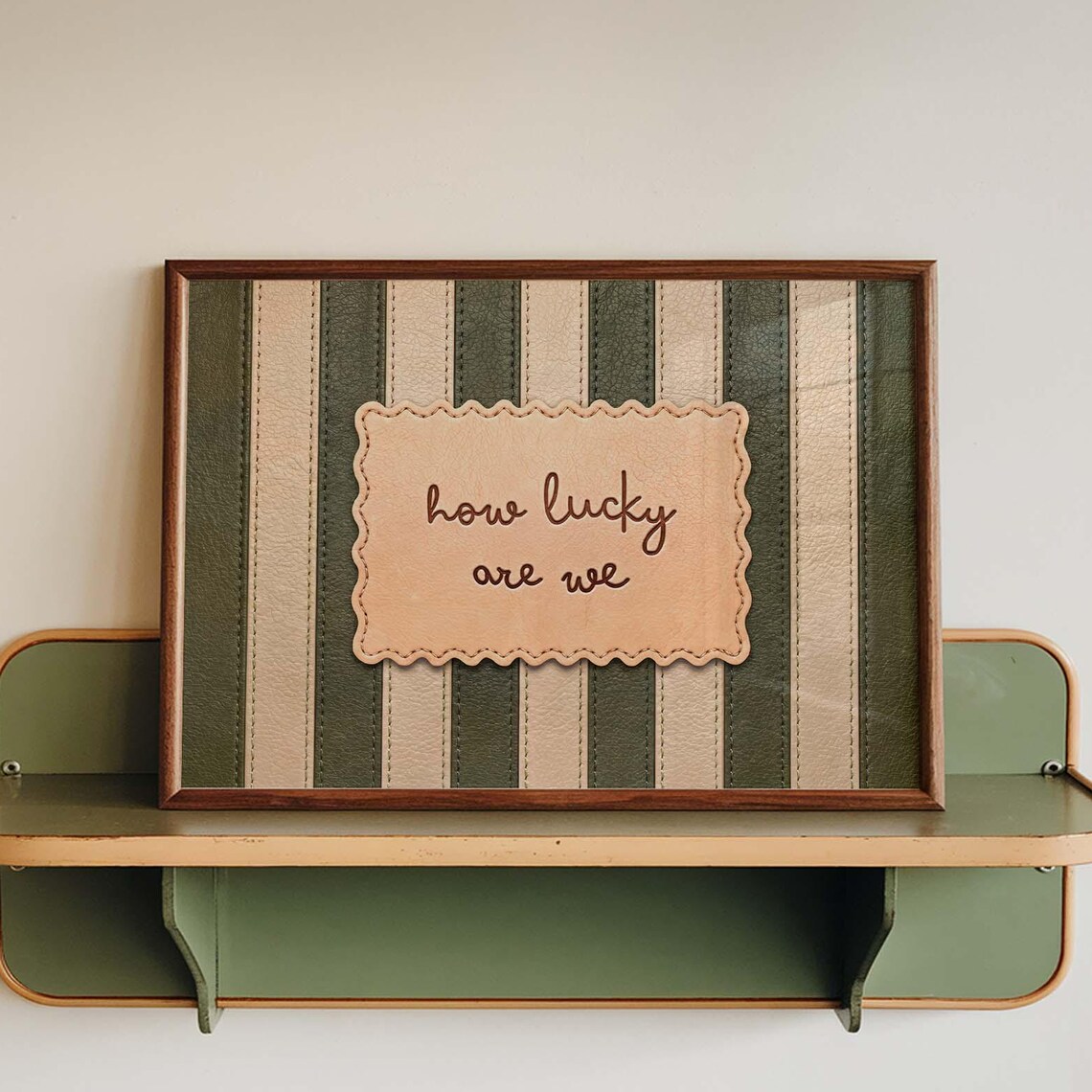 How Lucky Are We Quote Print, Vintage Minimalist