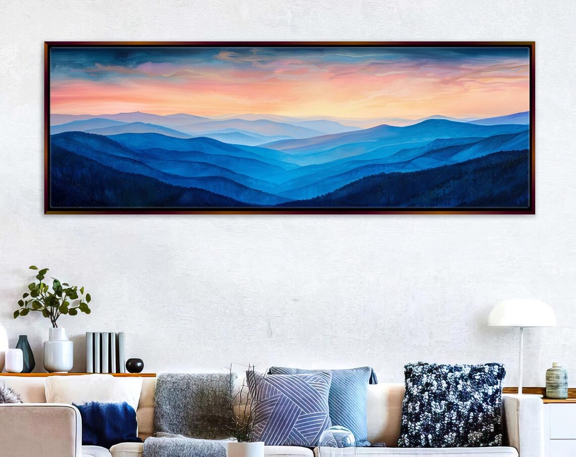 Blue Ridge Mountain Range Panoramic Art Print