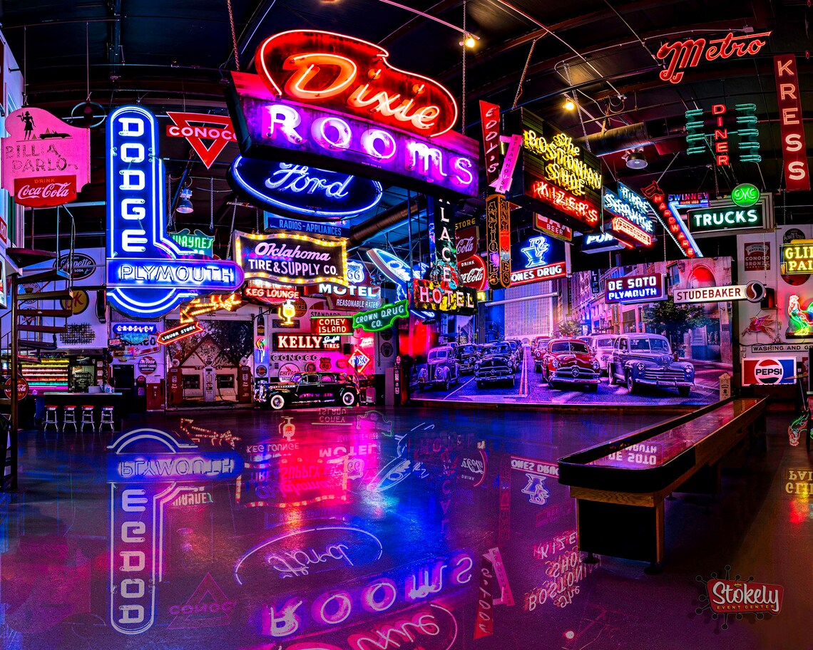 Tulsa Stokely Center Preserved Signs Art Print