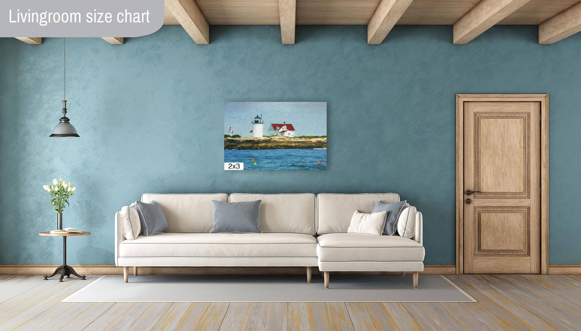 Classic White Lighthouse on Rocky Coast with Buoys Nautical Poster - Image 4