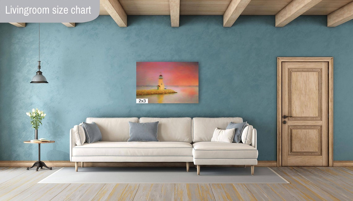Lake Hefner Lighthouse at Pink Sunset Oklahoma Painterly Poster - Image 4