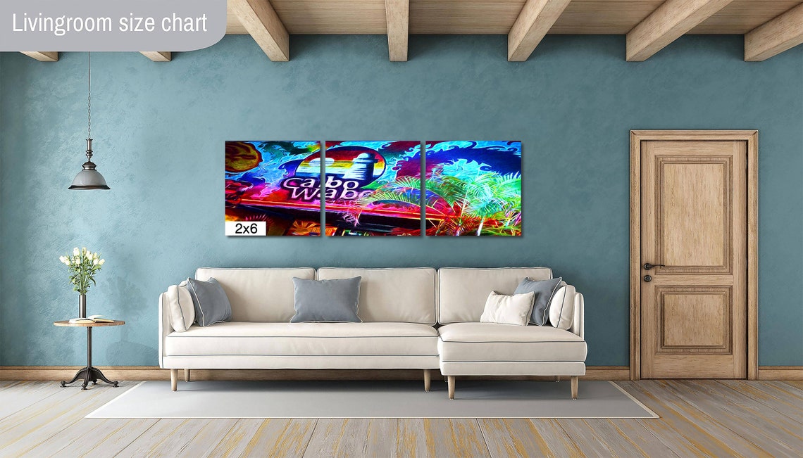 Cabo Wabo Neon Sign Sunset Lighthouse Tropical Party Night Poster - Image 3