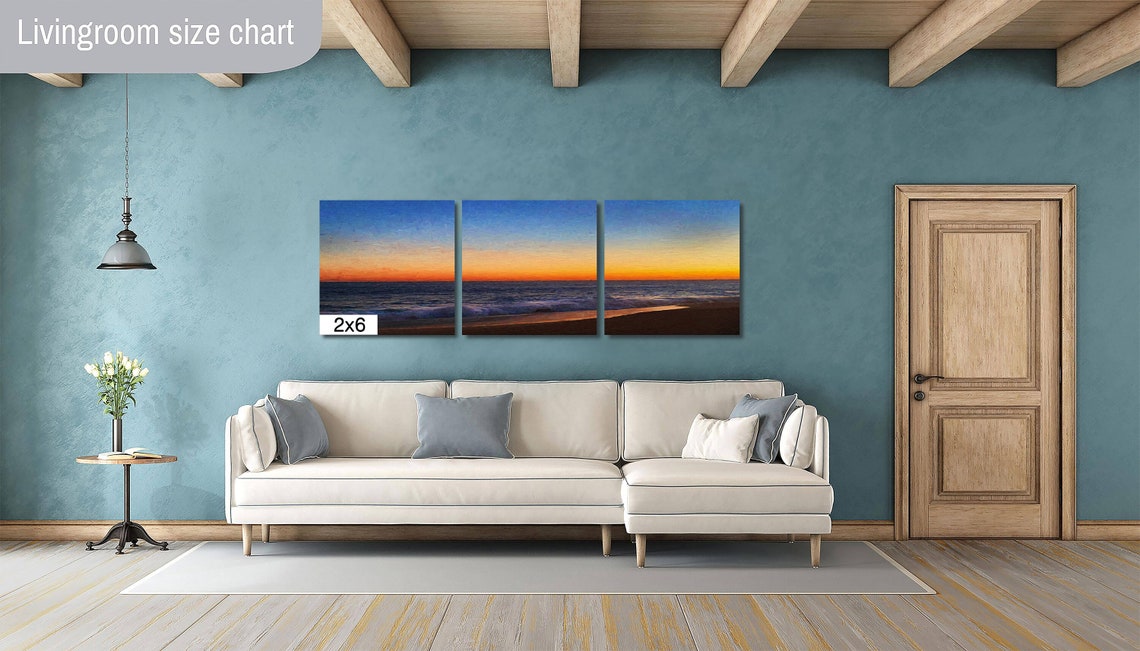 Fiery Ocean Sunset Waves on the Shore Vibrant Sky Travel Poster - Image 3