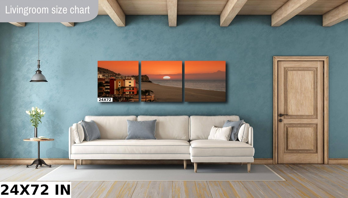 Playa Grande Resort Cabo Sunset Beach Orange Sun Ocean Poster - Image 4