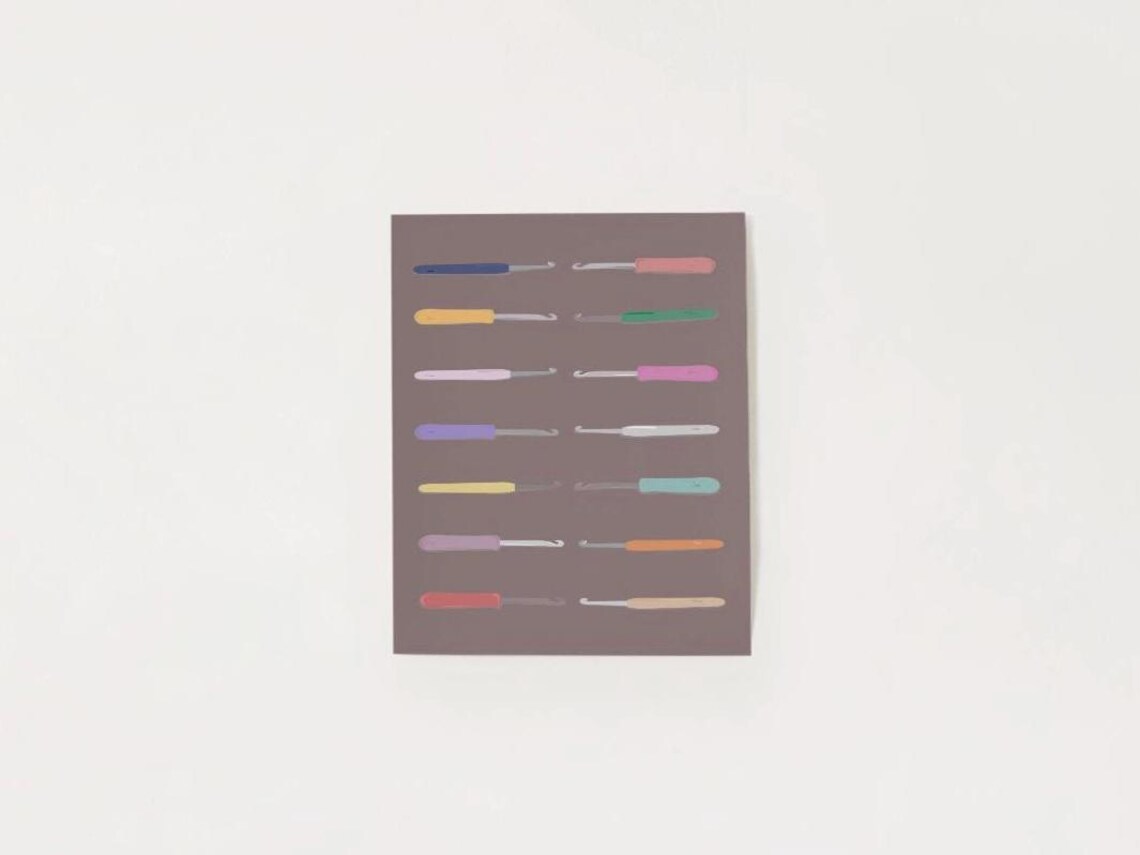 Crochet Hooks, Crochet Inspired Art Print - Image 2