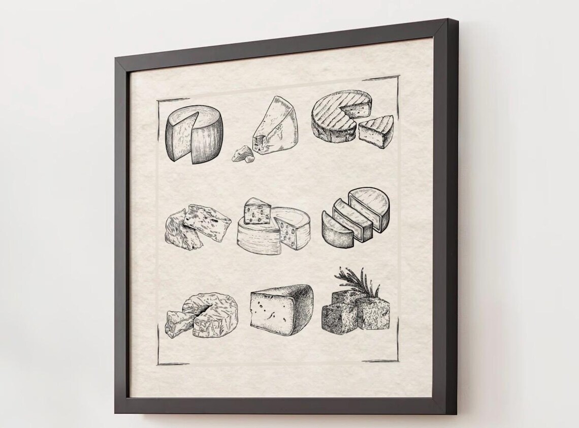 Cheese PDF, Charcuterie Gallery Wall Decor - Image 3