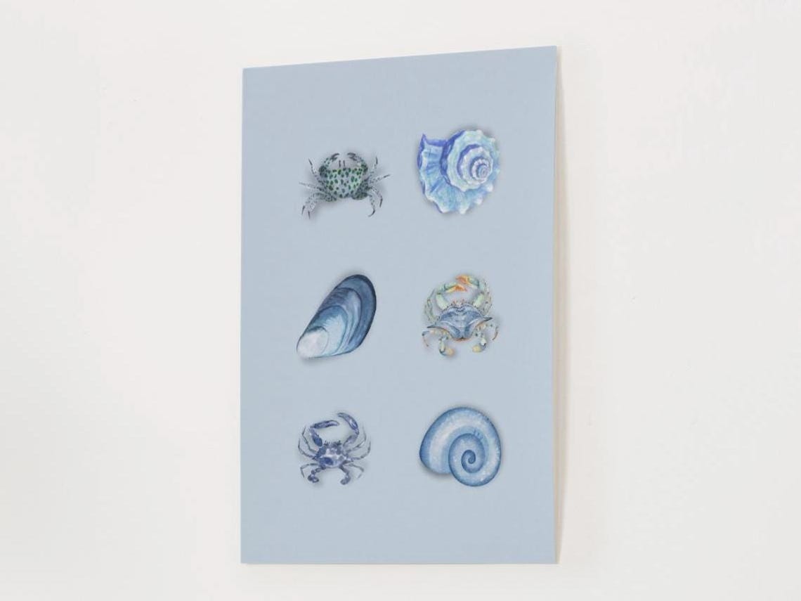 Seashells Pdf By The Sea Art Print Poster Pdf Gallery Wall Art Ocean Treasures - Image 3