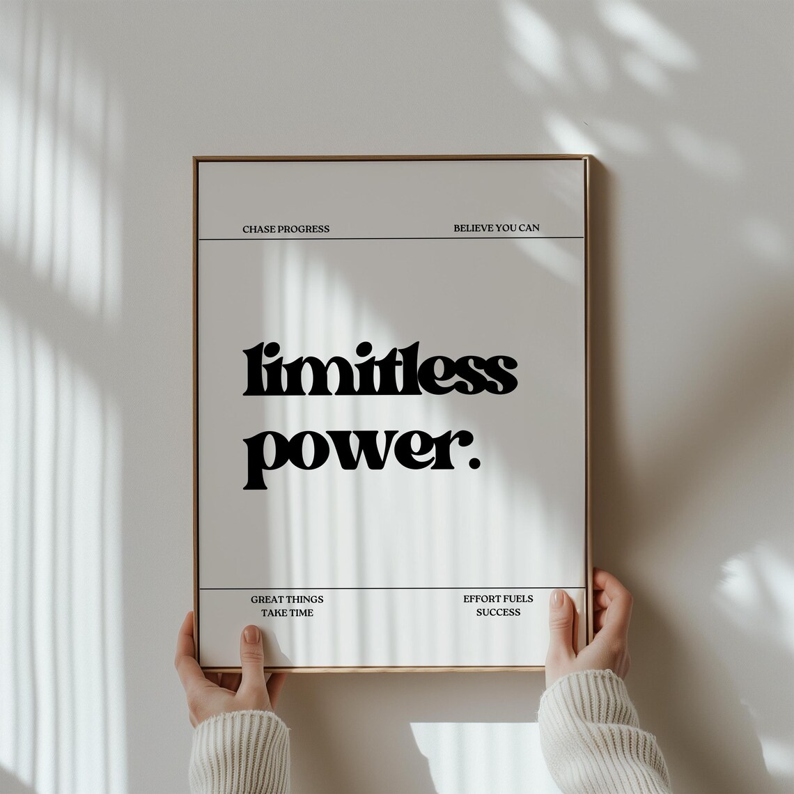 Limitless Power Bold Retro Typography Motivational Quote Poster - Image 3