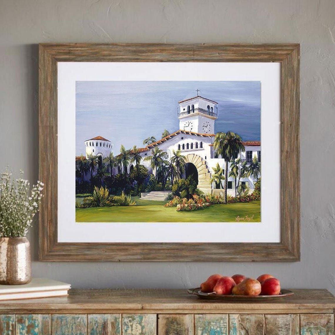 Santa Barbara Courthouse Clock Tower Spanish Architecture Poster - Image 5