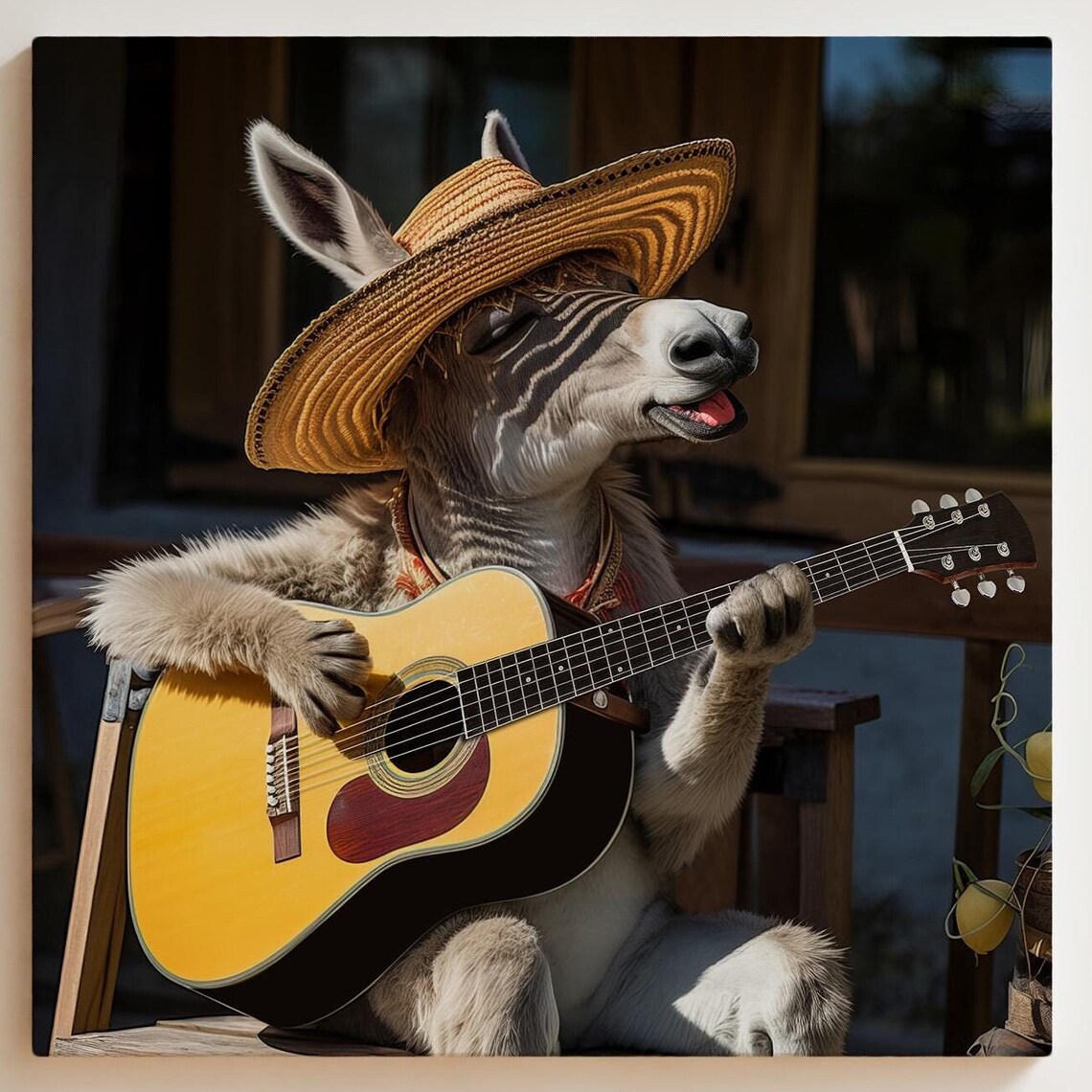 Donkey Funny Music Latin Latino Art, Abstract Animal