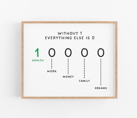 Without One Everything Else Is Zero Health First Priority Poster