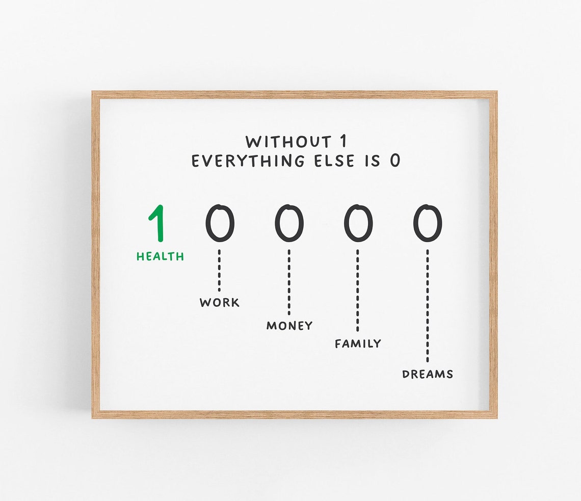 Without One Everything Else Is Zero Health First Priority Poster