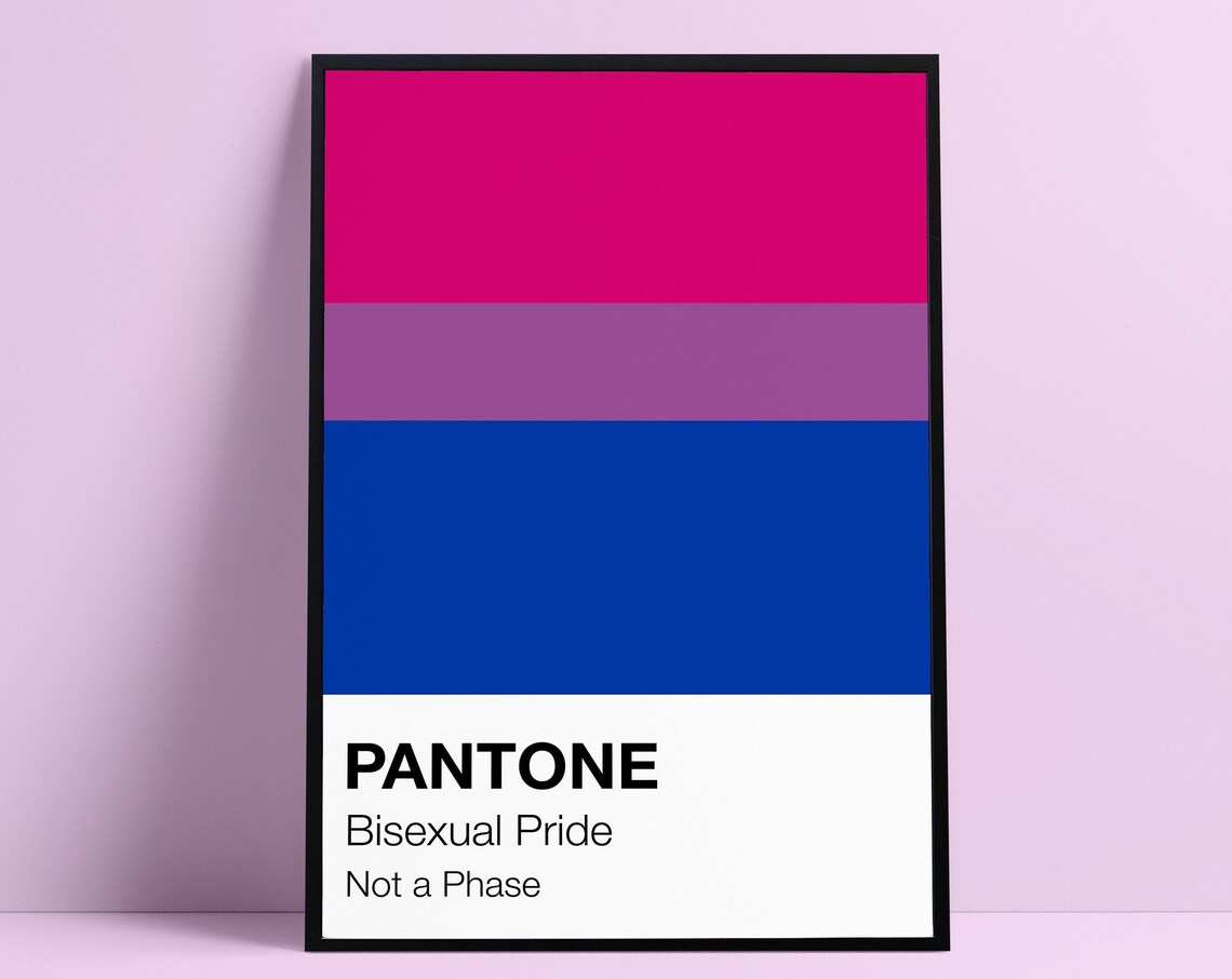 Bisexual Pride Flag Art Print, LGBT Wall Decor