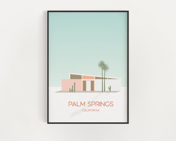 Palm Springs California Midcentury Modern Poster