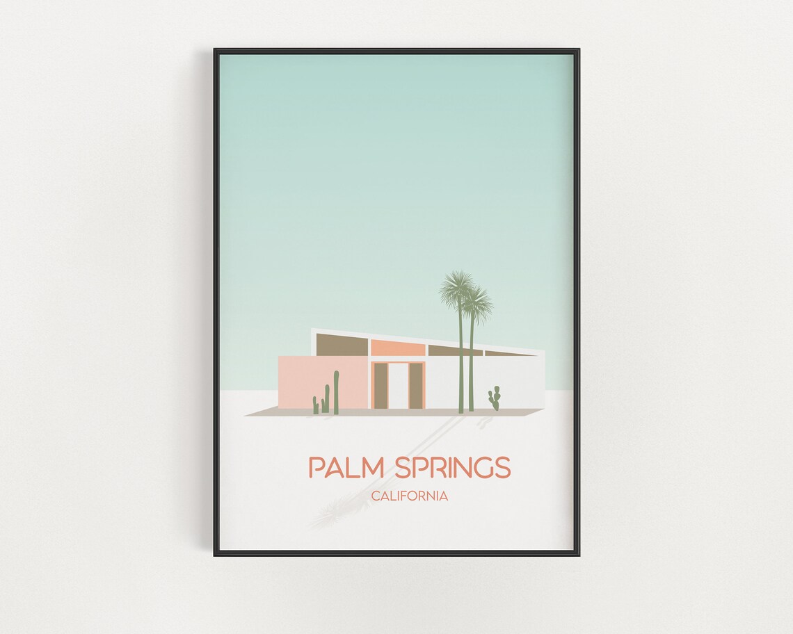 Palm Springs California Midcentury Modern Poster