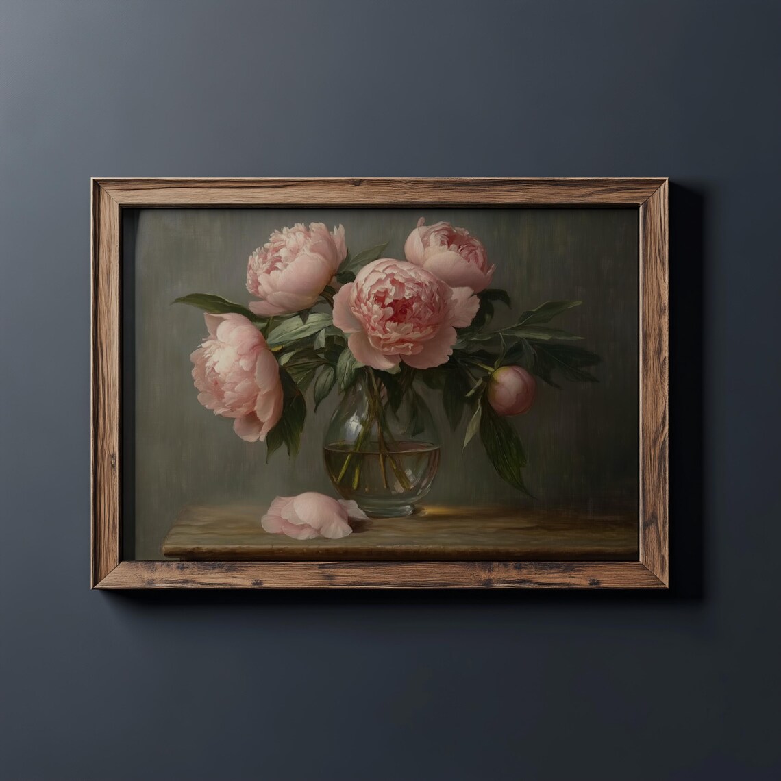 Moody Vintage Dark Floral Still Life Art Print - Image 2