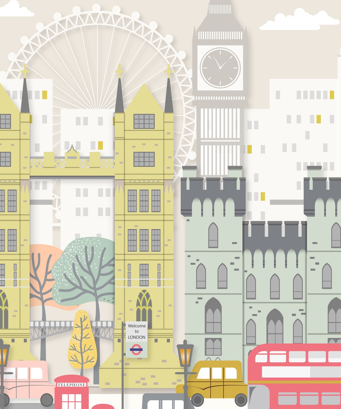 London Travel Poster, Instant City Wall Art Print - Image 2