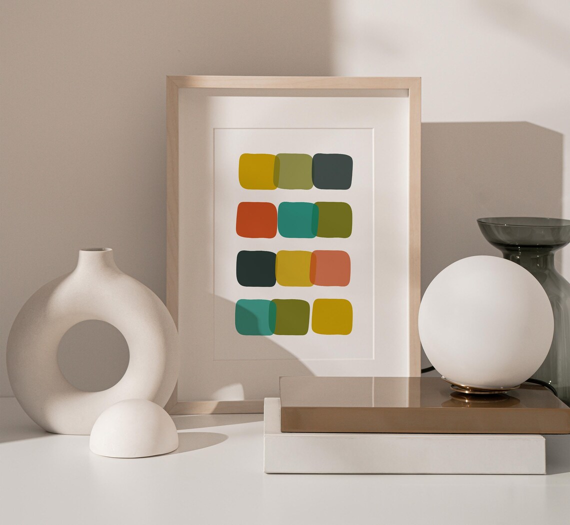 Mid Century Modern Minimalist Scandinavian Art Print - Image 3
