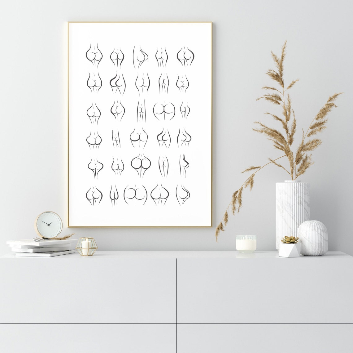 Body Positivity Bums Print, Funny Bathroom Poster - Image 4