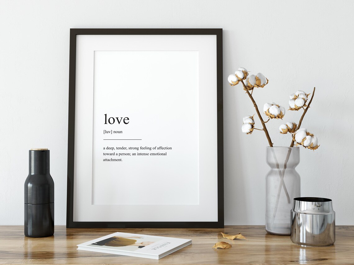 Art Love Definition, Minimalist Quote Art Print - Image 2