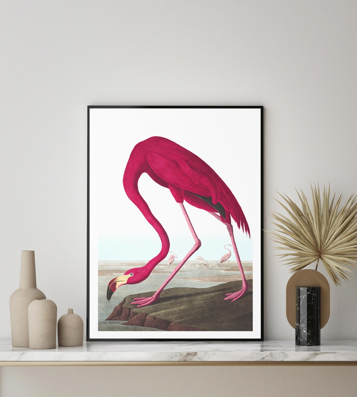 Flamingo Minimalist Modern Art Print - Image 3