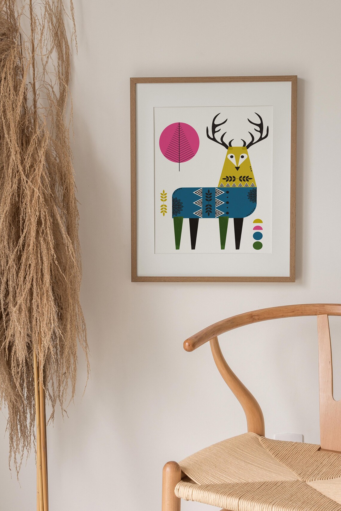 Stag Print, Scandinavian Minimalist Art Print - Image 2