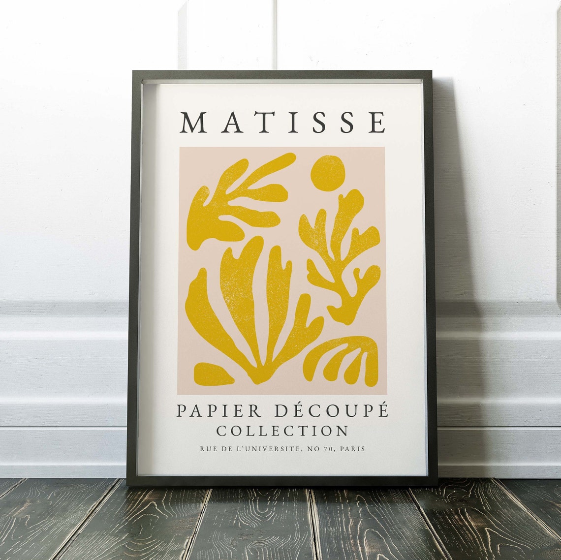 Matisse-Inspired Boho Abstract Yellow Art Print - Image 2