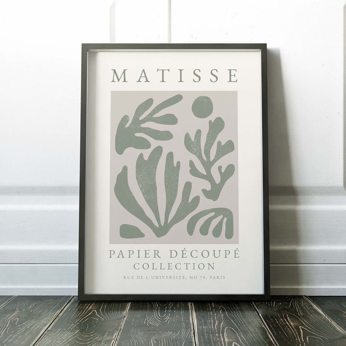 Matisse Sage Green Cut-Out Coral Papier Decoupe Collection Poster - Image 2