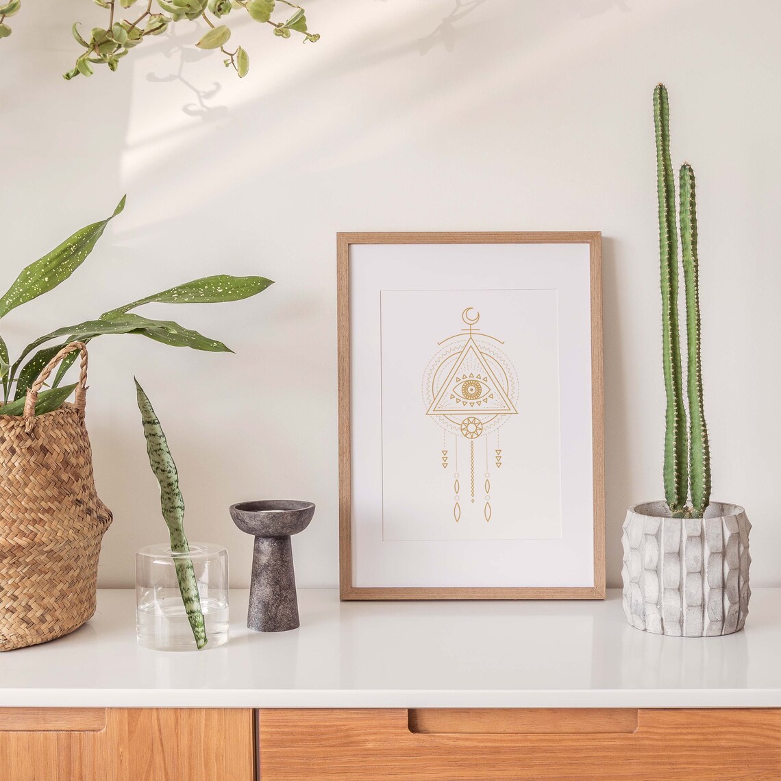 Boho Mandala Tribal Minimalist Art Print - Image 2