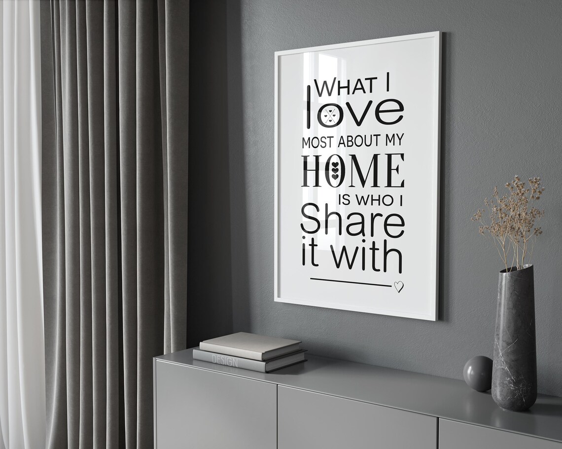 What I Love Most About My Home Heartfelt Family Quote Wall Poster - Image 3