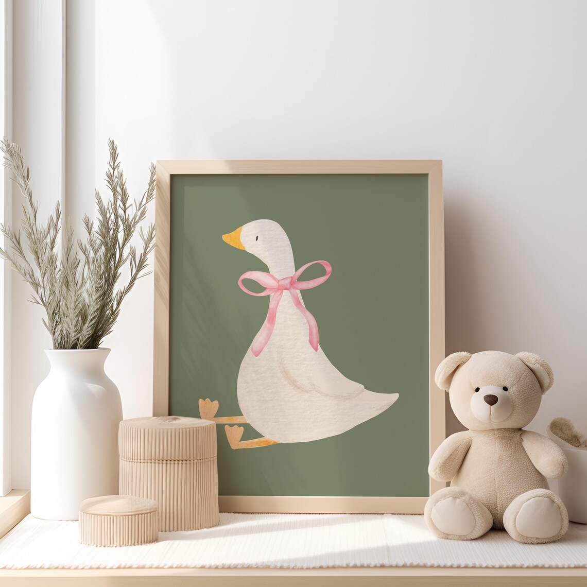 Cute Goose Wall Art, Nursery Room Decor Print - Image 2