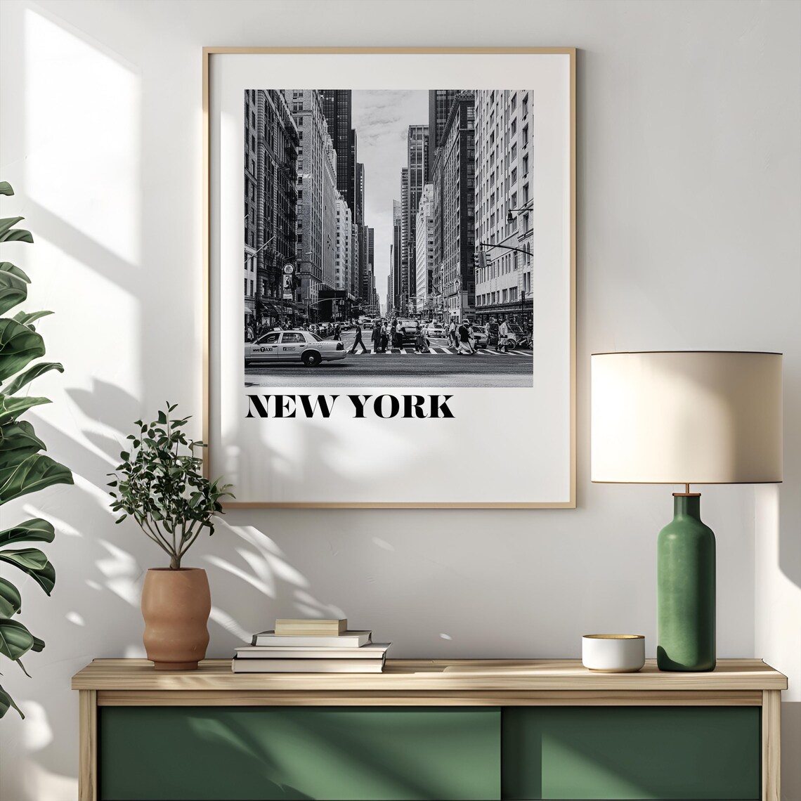 New York City Street Black And White Classic Photo Travel Poster