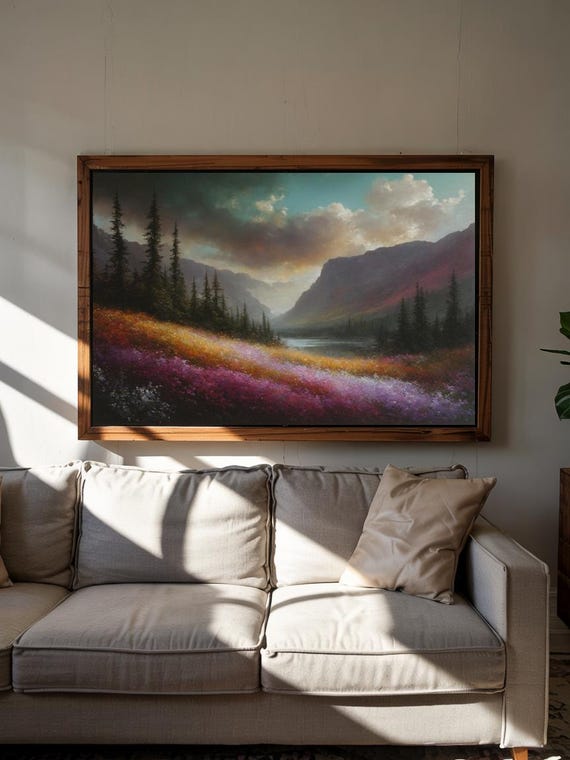 Mountain Meadow Nature Decor Wall Art Room
