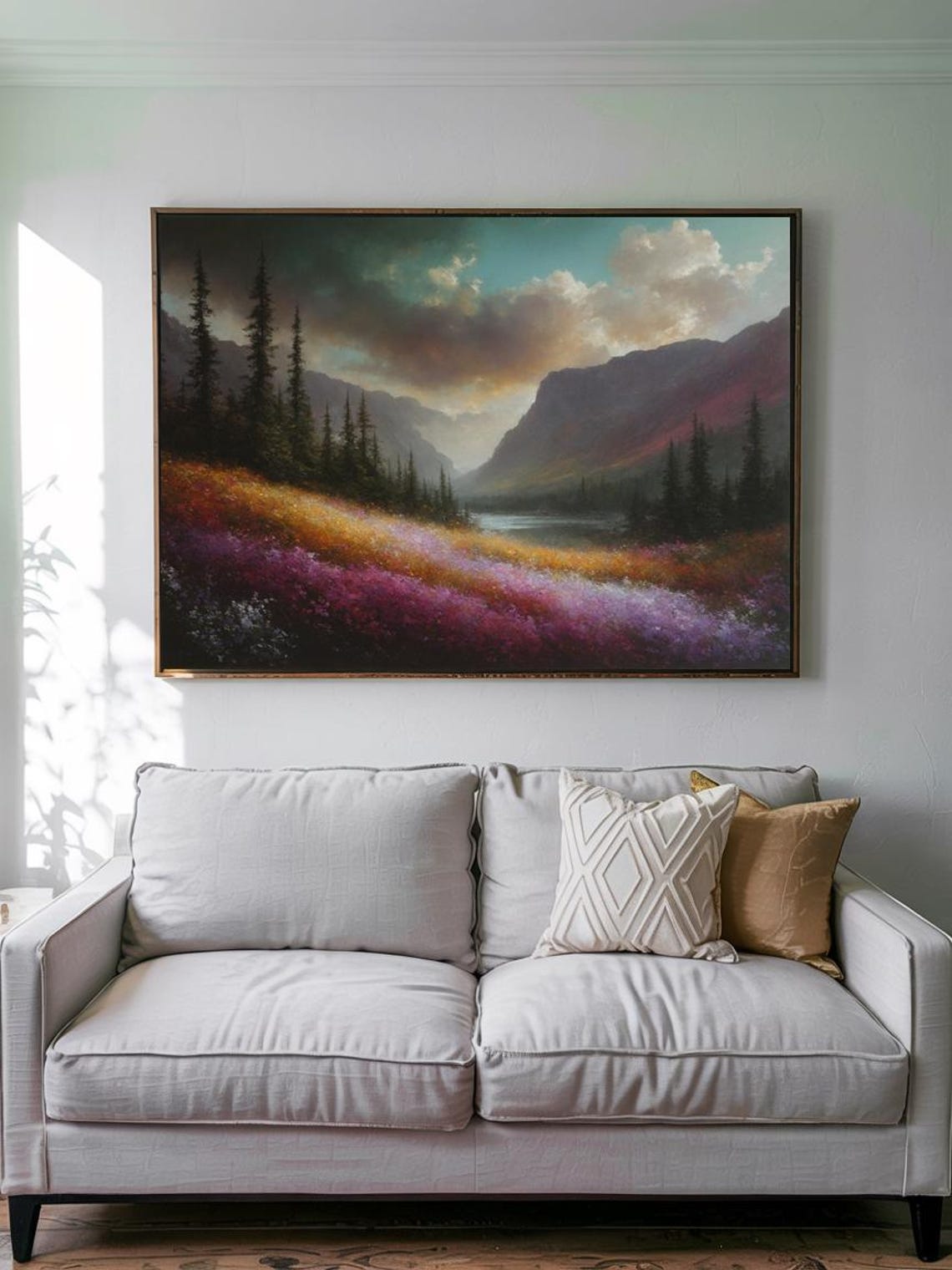Mountain Meadow Nature Decor Wall Art Room - Image 2