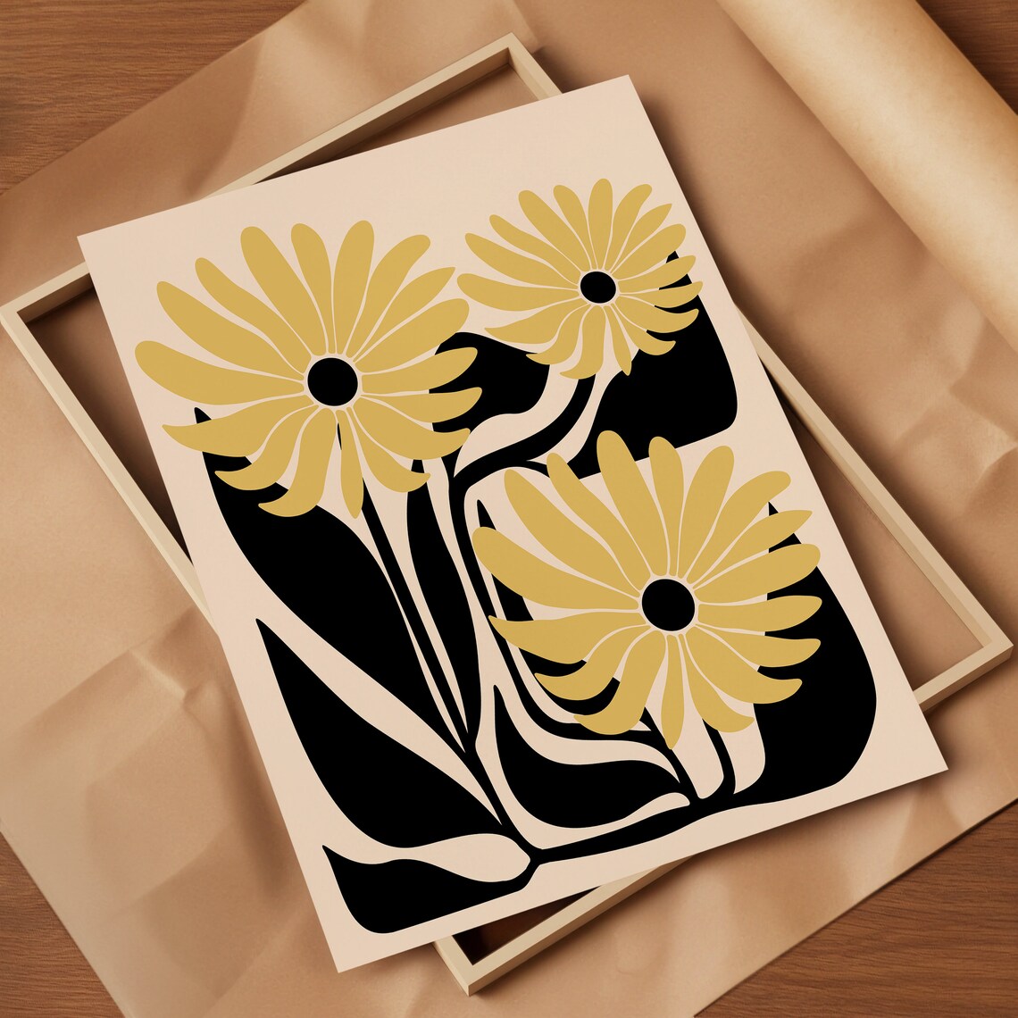 Abstract Botanical Print, Minimal Art Floral Poster - Image 2