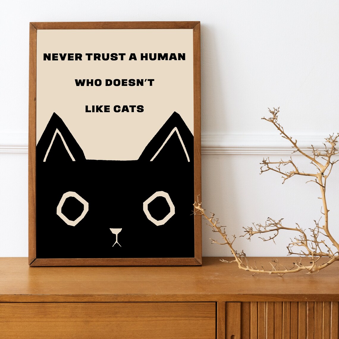Black Cat Quote, Minimalist Typography Art Print - Image 4