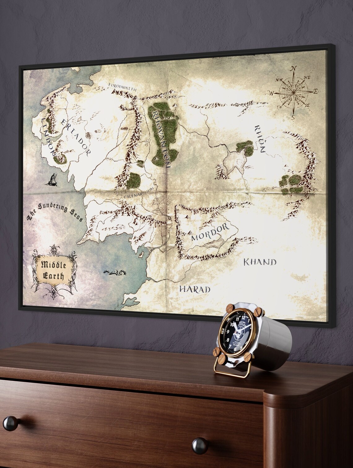 Middle Earth Antique Map, Lord Of The Rings - Image 4