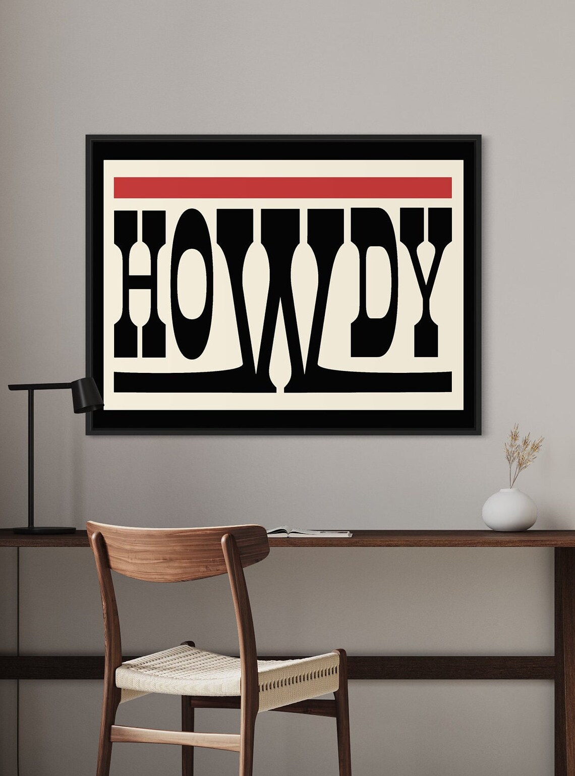 Howdy Typography Western Wall Decor, Cowboy Poster - Image 4