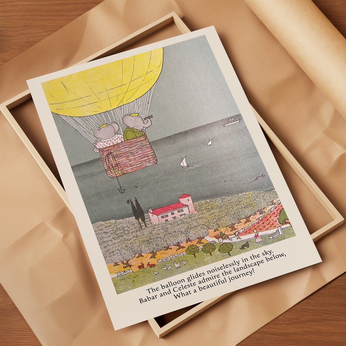 Babar The Elephant - Retro Nursery Art - Image 5