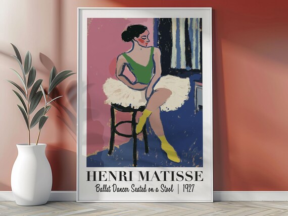 Henri Matisse Ballet Dancer Seated Art Print Modern Matisse Inspired Poster Art Gallery Matisse Minimalist Wall Decor Matisse Art Gift