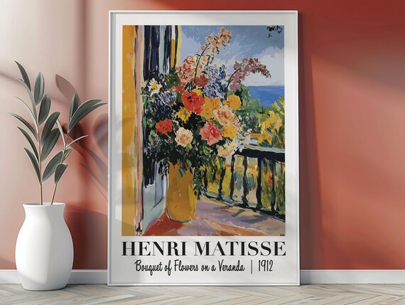 Henri Matisse Bouquet of Flowers on a Veranda 1912 Art Poster
